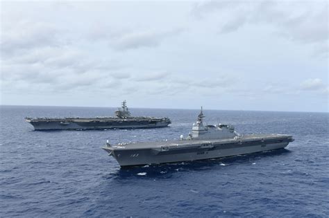 Us Japan Aircraft Carriers Conduct Naval Exercise In South China Sea