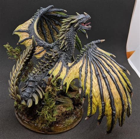 Painted A Black Dragon For My Dandd Game The Model Is The Gargantuan Red