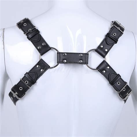 men pu leather full body chest harness lingerie cosplay clubwear costume belts ebay