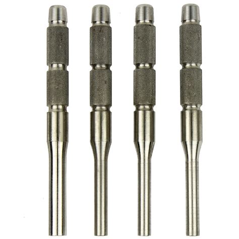 4 Pcs Hollow End Roll Pin Tool Starter Punch Set Stainless Steel 40mm