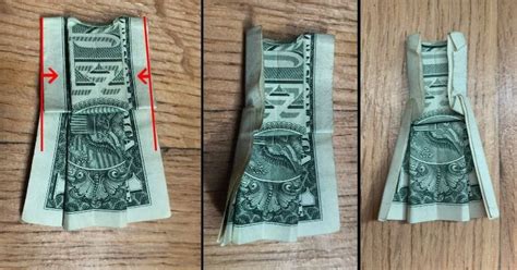 Easy Dollar Bill Origami Dress In 10 Steps The Daily Dabble