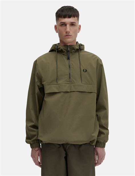 fred perry half zip jacket seersucker uniform green i urban excess urban excess