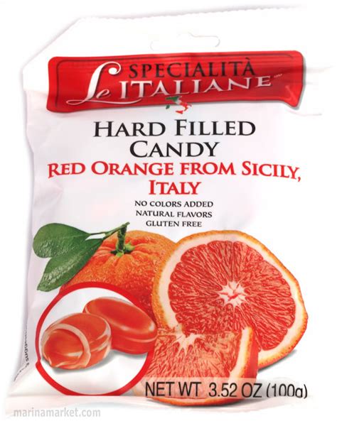 Serra Sicilian Red Orange Filled Hard Candy 100g Marina Market
