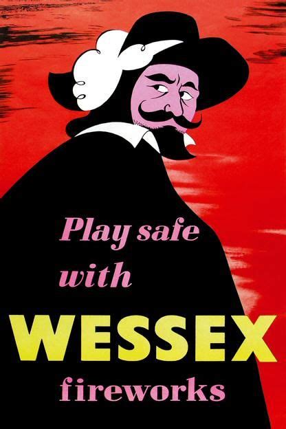 Striking Design Of Poster By Wessex Fireworks Vintage Fireworks