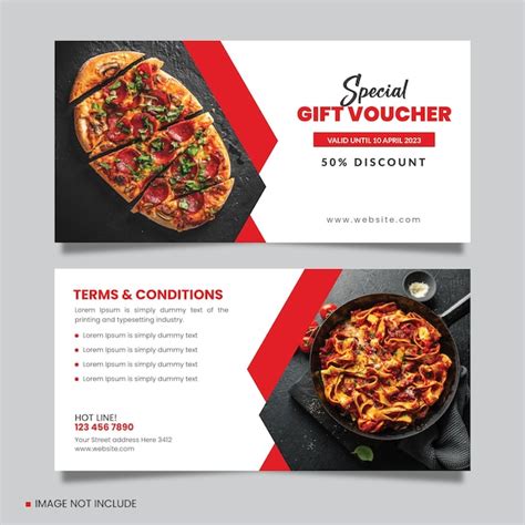 Premium Vector Food Gift Voucher Template