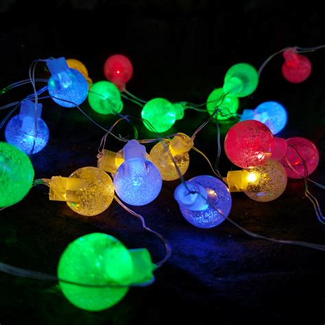 Solar Powered Air Bubble String Lights 30 Led Multi Colored 8 Modes