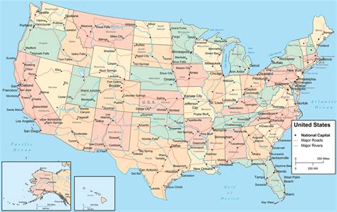 Images Map Of Usa States And Cities