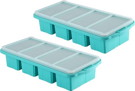 Silicone Freezing Tray With Lid Large Ice Cube Tray Non