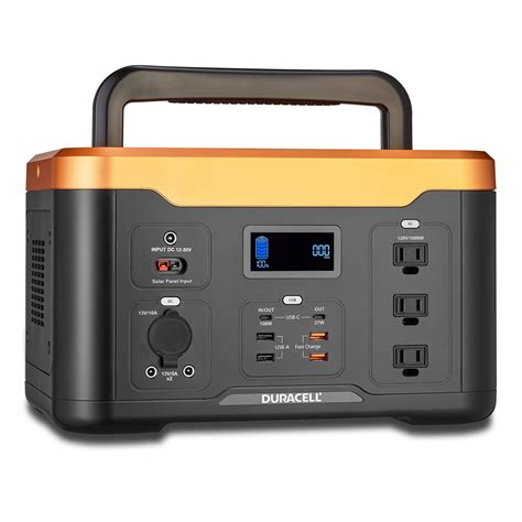 Duracell 1000W Portable Power Station, Lithium Backup, Emergency Solar