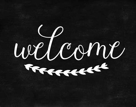 Diy Chalkboard Welcome Sign With Free Printable Start At Home Decor