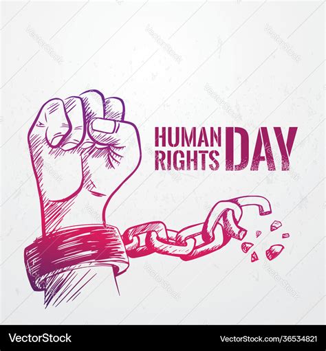 Human Rights Day Poster Royalty Free Vector Image