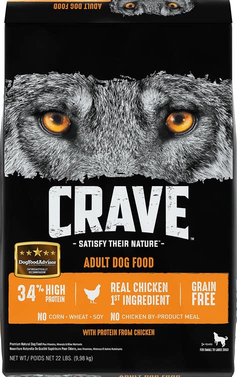 Eukanuba puppy dry dog food kibble for a growing large breed puppy lamb & rice. Crave with Protein from Chicken Adult Grain-Free Dry Dog ...