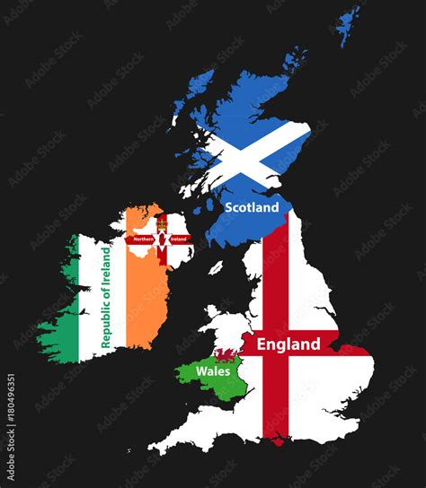 Countries Of British Isles United Kingdomengland Scotland Wales
