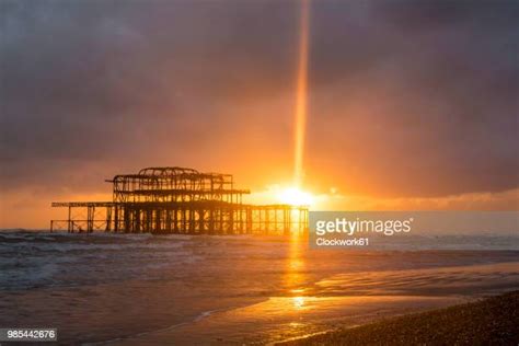 Brighton Pier Sunset Photos And Premium High Res Pictures Getty Images