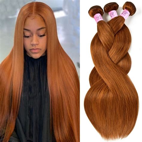 Unice Hair Color 30 Straight Hair Weaves 3 Bundles Pure Color Silky