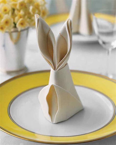 Bunny Napkin Fold Easter Napkin Folding Easter Dinner Table Easter