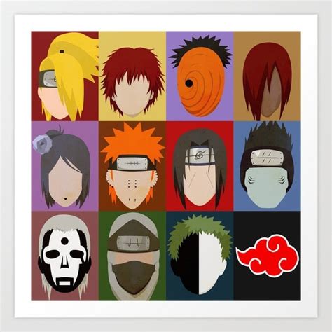 Akatsuki Compilation Print Of My Previous Collection Naruto