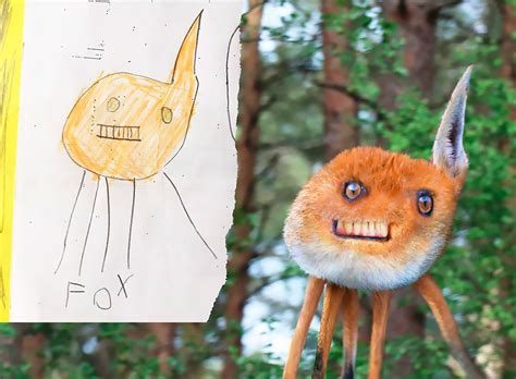 Artist Photoshops Kids Drawings As If They Were Real And Its