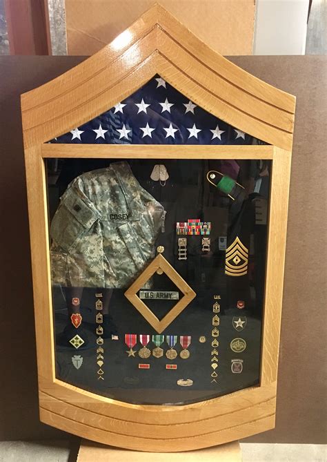 Custom Made Solid Wood Military Retirement Army Shadow Box 350 If You