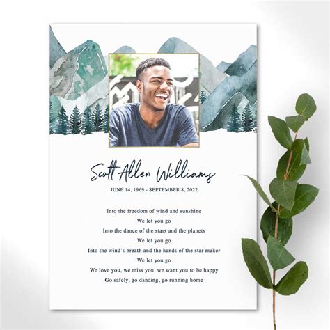 Personalized Funeral Mass Cards With Photo Funeral Guest Book