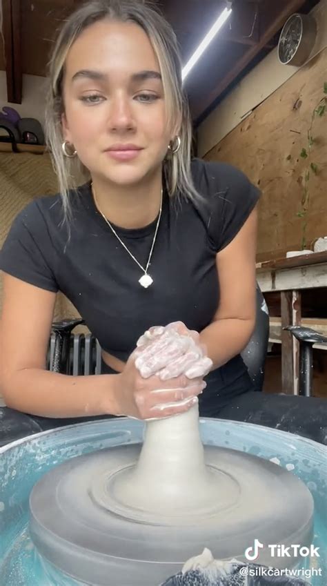 Sexy Pottery Girl Goes Viral On Tiktok For Her Wet Ceramics