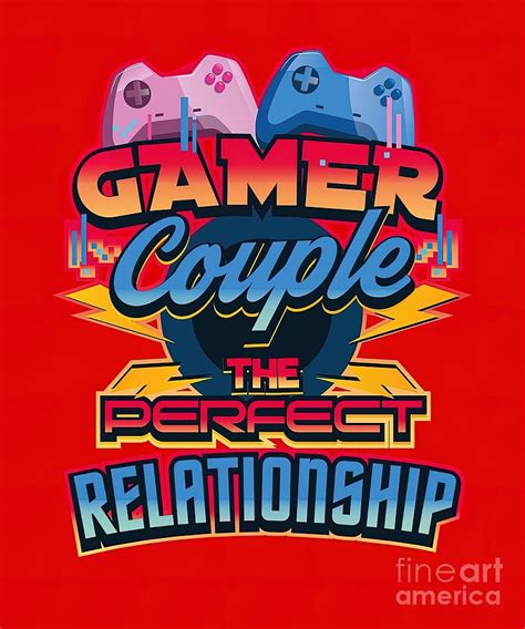 Gamer Couple The Perfect Relationship Vday Painting By Phillips