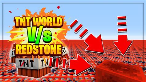 Minecraft Tnt World Vs Redstone Block Fail Youtube