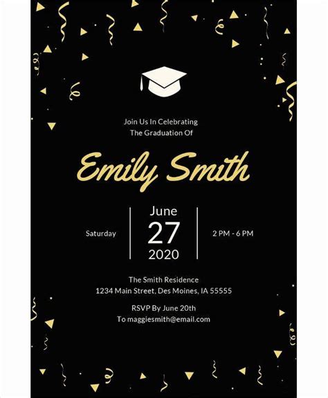 Looking for free graduation invitations or surprise graduation party invitations? Graduation Dinner Invitation Template Fresh 11 High School G… in 2020 | Graduation invitations ...