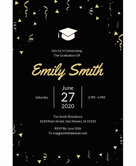 015 graduation invitation templates free download party card template blank announcements downloads photo ~ ulyssesroom. Graduation Dinner Invitation Template Fresh 11 High School ...