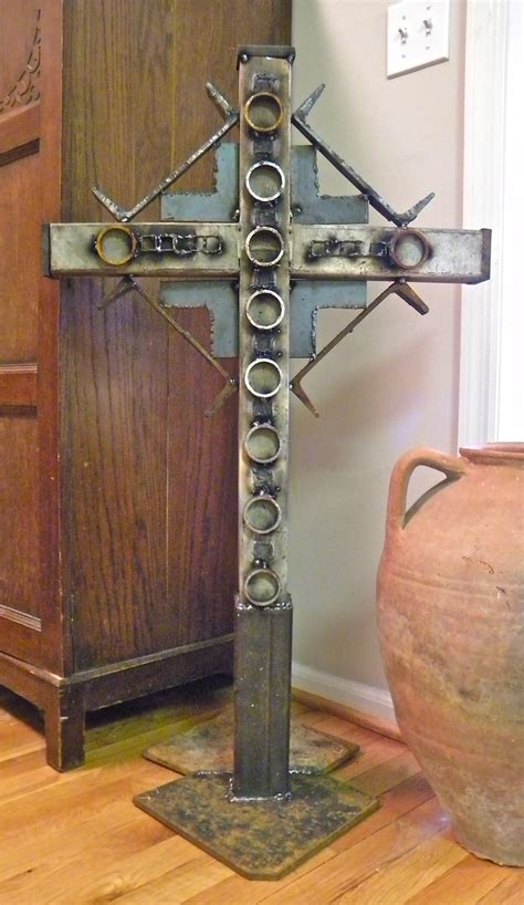 Crosses Made Of Scrap Iron By Artist Catherine Partain At