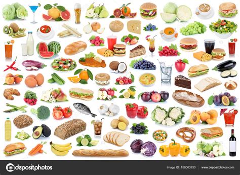 Food And Drink Collection Collage Healthy Eating Fruits Vegetabl