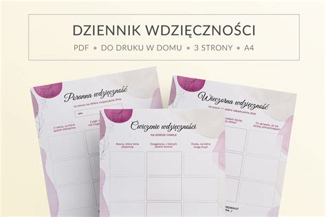 Dziennik Wdzięczności Do Druku Ogarniamsię