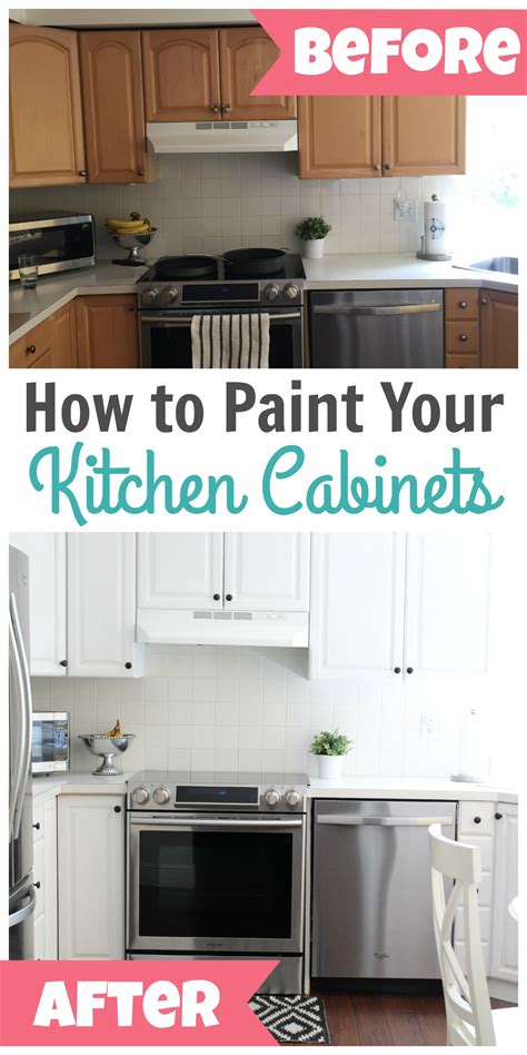 How To Paint Kitchen Cabinets Happy Home Fairy