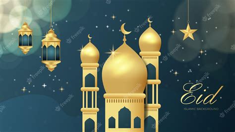Premium Vector Eid Mubarak Ramadan Kareem Greeting Banner Vector