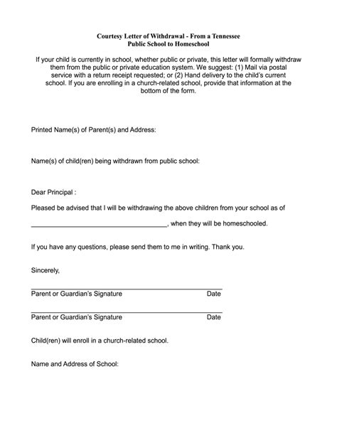 School Withdrawal Letter Fill Out And Sign Online Dochub