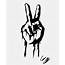 Peace Sign Fingers Drawing  ClipArt Best