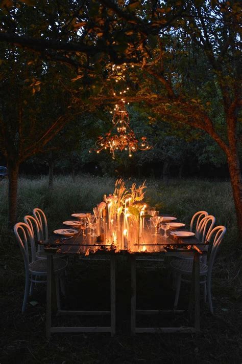 Dinner In The Evening Outdoor Dinner Outdoor Candle Light Dinner