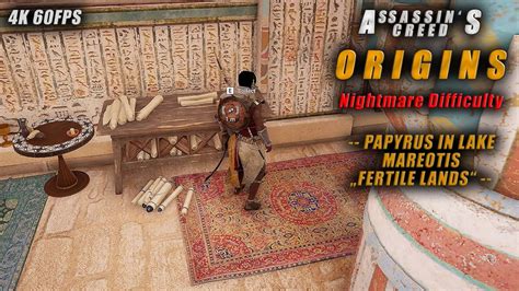 Assassin S Creed Origins Nightmare Difficulty Papyrus In Lake