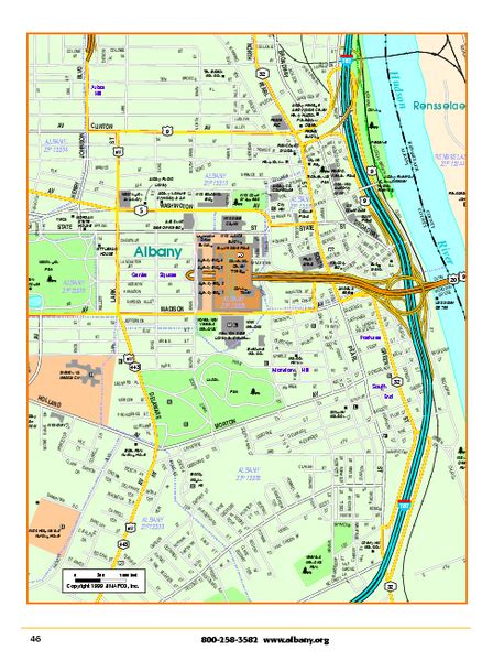 Albany Downtown Map Albany Ny • Mappery