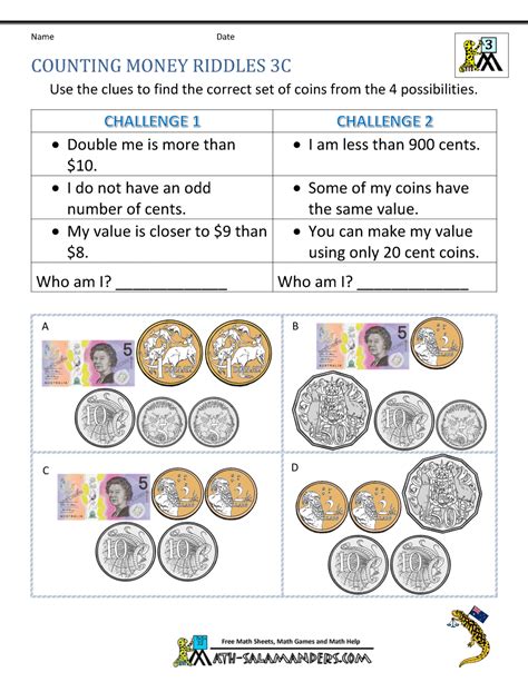 Australian Money Activities And Worksheets Year 1 By Lightbulb Moments