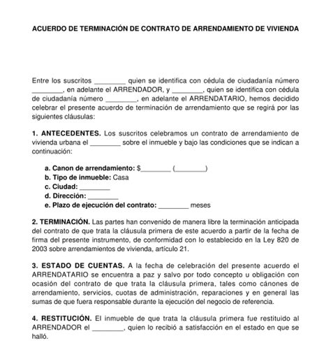 Arriba 76 Imagen Modelo De Acuerdo Entre Partes En Colombia