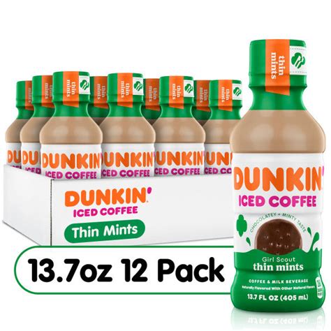 Dunkin Donuts Original Iced Coffee 137 Oz Bottles 12 Pack