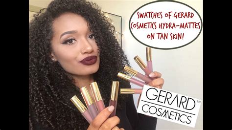 Gerard Cosmetics Hydra Matte Swatches On Tan Skin Youtube