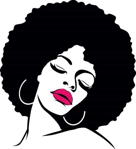 afro black woman clip art svg