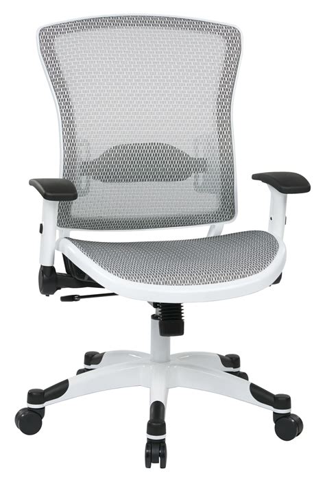 Buyers should choose according to the nature of their work. OfficeStar Space Seating 317W-W11C1F2W Series White Mesh ...