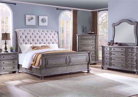 I was a bit concerned if the king size bed would be stable enough with only four support legs, but that thing is rock solid. Lake Way Bedroom Set - Gray Pecan (With images) | Bedroom ...