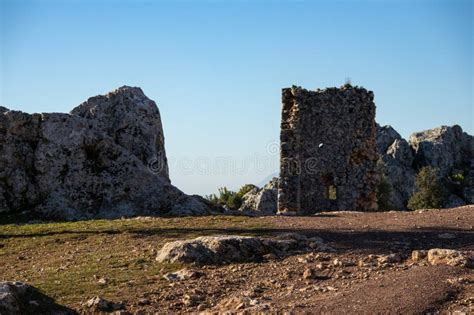 The Remains Of Ancient Fortifications Stock Photo Image Of Hill View