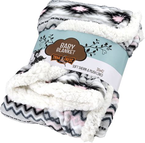 Trailcrest Ultra Soft Sherpa Fleece Cozy Plush Baby Blanket For Kids