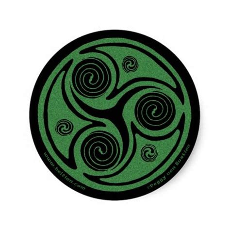 Celtic Art Sticker Triskel Design 4 Classic Round Sticker Zazzle