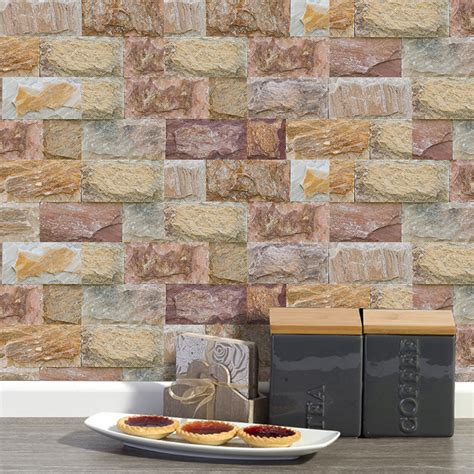 Self Adhesive Kitchen Wall Tiles Bathroom Mosaic Brick Stickers Peel